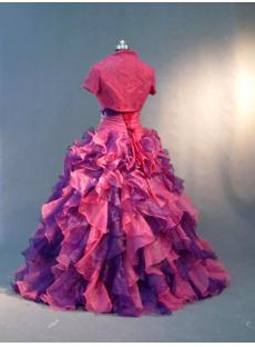 Fuchsia and Purple Pretty Colorful Quinceanera Dresses with Jacket IMG_2767