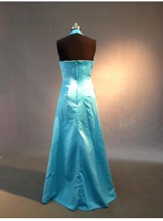 Blue Halter Simple Graduation Dress IMG_0247