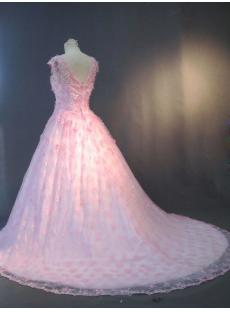 Cap Sleeves Pink 2013 Quinceanera Dresses with Train IMG_3297