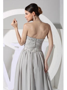 Elegant Gray Plus Size Chiffon Evening Gown WD1-057