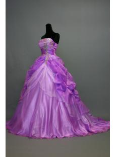 Lilac Romantic Best Quinceanera Dresses with Train IMG_7202