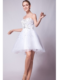 Pretty Puffy White Sweet 16 Dresses IMG_1286