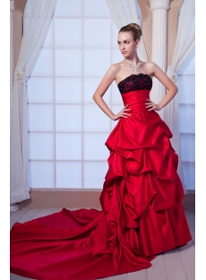 Red and Black Gentle Bridal Gown IMG_0134