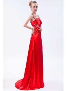 Sexy Red One Shoulder Open Back Graduation Dress IMG_9734