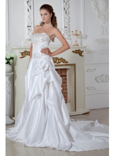 A-line Princess Satin Plus Size Bridal Gowns IMG_1467