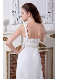 Beautiful One Shoulder Mature Bridal Gown for Beach IMG_2205