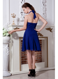 Fancy Halter Royal Blue Short Cocktail Dress IMG_2046