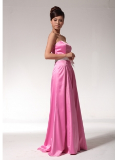 Pink and White Vintage Evening Dress bmjc890308