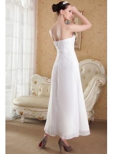 Strapless Elegant Tea Length Short Bridal Gown IMG_3663