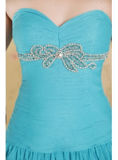 Aqua Blue Mini Cute Quinceanera Gown Sweetheart IMG_5371