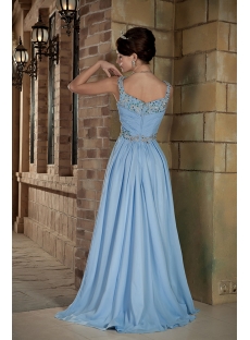 Blue Long Maternity Formal Prom Dress GG1010