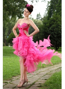 Hot Pink High Low Sweet 16 Dresses IMG_1003