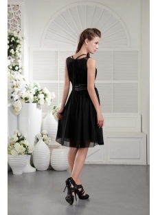 Knee Length black 2012 Modest Prom Dress IMG_0076