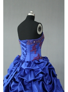 Royalblue And Lavender Strapless Sweetheart Taffeta Quinceanera Dress IMG_0362