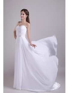 White Wedding Dresses for Pregnant Brides 0848