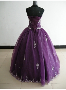 Ball Gown Princess Strapless Sweetheart Floor-Length Satin Organza Plus Size Quinceanera Dress 3300