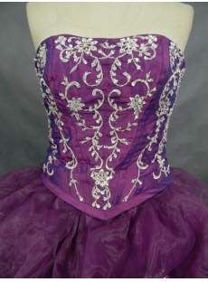 Ball Gown Princess Strapless Sweetheart Long / Floor-Length Satin Organza Quinceanera Dress 2447