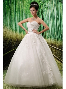 Ball-Gown Strapless Satin Tulle Wedding Dress With Ruffle Lace Beadwork