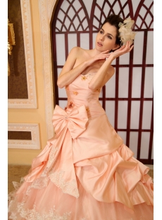 Ball-Gown Sweetheart Chapel Train Taffeta Wedding Dress With Embroidery Ruffle Beadwork H-143