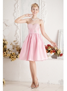 Cheap Pink Short Beaded Sweet 16 Dress