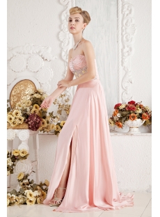 Elegant Coral Prom Gown for Large Size