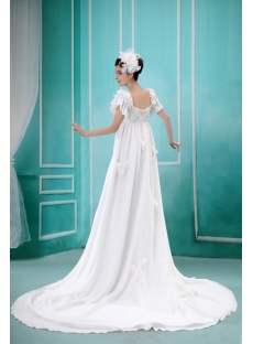 Modest Empire Chiffon Maternity Wedding Dress