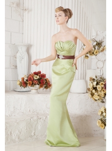 Green Elegant Bridesmaid Dress Modest