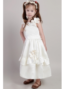 Ivory Cute Cheap Girl Party Dress 2098