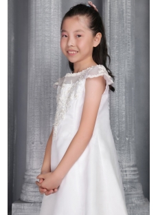 Ivory Exquisite Toddler Flower Girl Gown with Cap Sleeves 2591
