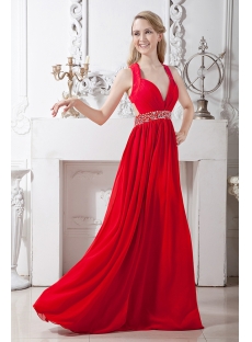 Red Summer Sexy Evening Dress with Criss-cross Straps