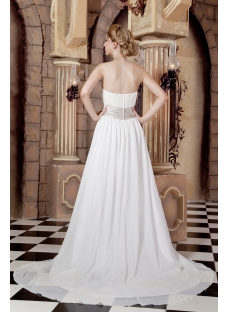 Simple Chiffon Maternity Bridal Gowns for Plus Size