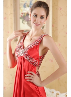 Tasteful Red Evening Dress 2013 Satin