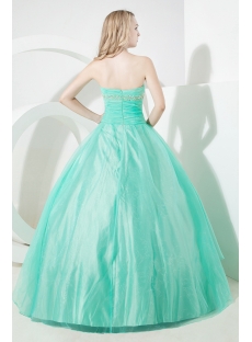 Green Glamorous Puffy Quinceanera Dress 2012