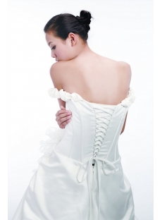 Ivory Off Shoulder Western Wedding Dress 2012