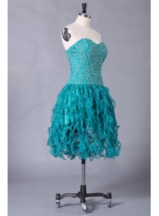 Teal Plus Size Short Quinceanera Dresses with Sweetheart