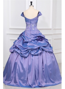 Off Shoulder Periwinkle Princess Quinceanera Ball Gown