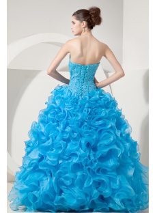 Pretty Turquoise Basque Ball Gown Quinceanera Dress with Short Jacket
