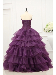 Purple Puffy Long 2011 Quinceanera Dresses