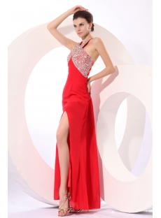 Gorgeous Red Halter Criss-Cross Cocktail Dress