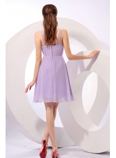 Romantic Lavender Short Summer Bridesmaid Gown