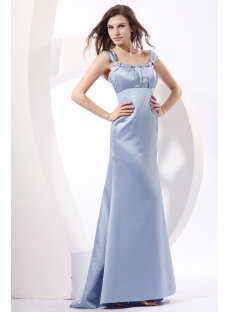 Scoop Satin Lavender Sheath Formal Occasion Dress with Train