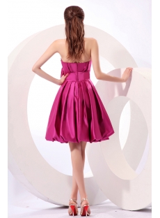 Strapless A-line Junior bubble Party Dress with Bow