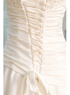 Fabulous Strapless A-line Satin Corset Wedding Dress