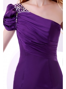 Purple Trendiest Club Dresses with Cap Sleeves