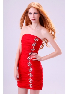 Strapless Red Mini Club Dresses