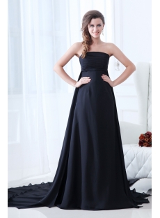 Superior Black Strapless Plus Size Evening Dress 2014