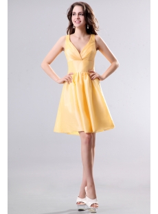 ... Dresses  Prom Dresses  Junior Prom Dresses Yellow Taffeta Short