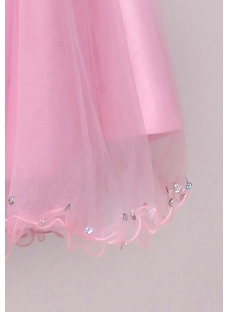 Beaded Pink Cocktail Dresses Knee Length