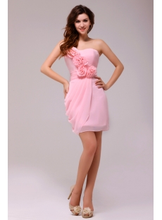 Fashionable Pink Column Homecoming Dress