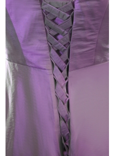 Lilac V-neckline Taffeta Couture Bridesmaid Prom Dresses 2013